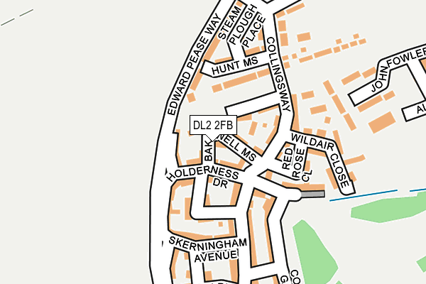 DL2 2FB map - OS OpenMap – Local (Ordnance Survey)