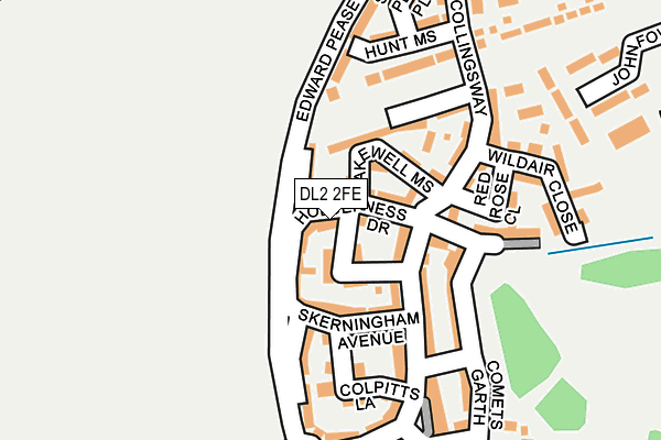 DL2 2FE map - OS OpenMap – Local (Ordnance Survey)