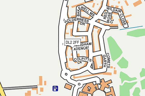 DL2 2FF map - OS OpenMap – Local (Ordnance Survey)