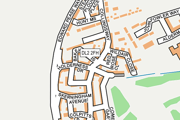 DL2 2FH map - OS OpenMap – Local (Ordnance Survey)