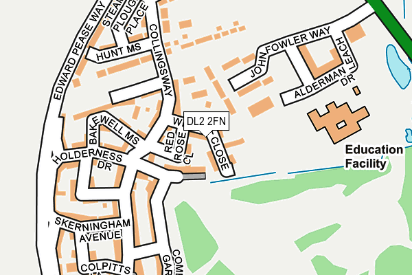 DL2 2FN map - OS OpenMap – Local (Ordnance Survey)