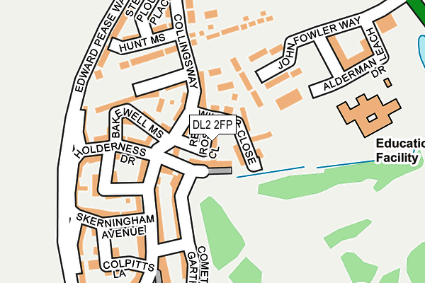 DL2 2FP map - OS OpenMap – Local (Ordnance Survey)