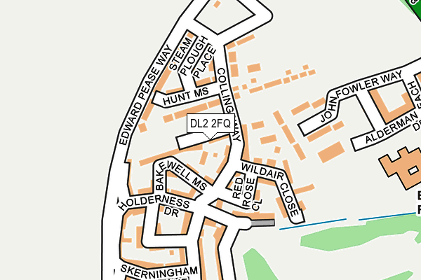 DL2 2FQ map - OS OpenMap – Local (Ordnance Survey)