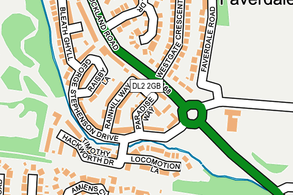 DL2 2GB map - OS OpenMap – Local (Ordnance Survey)