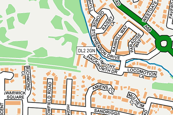 DL2 2GN map - OS OpenMap – Local (Ordnance Survey)