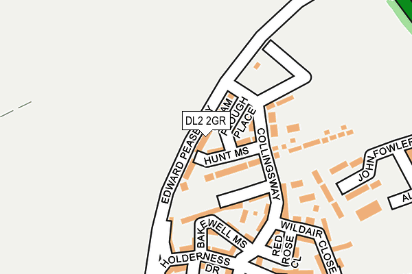 DL2 2GR map - OS OpenMap – Local (Ordnance Survey)