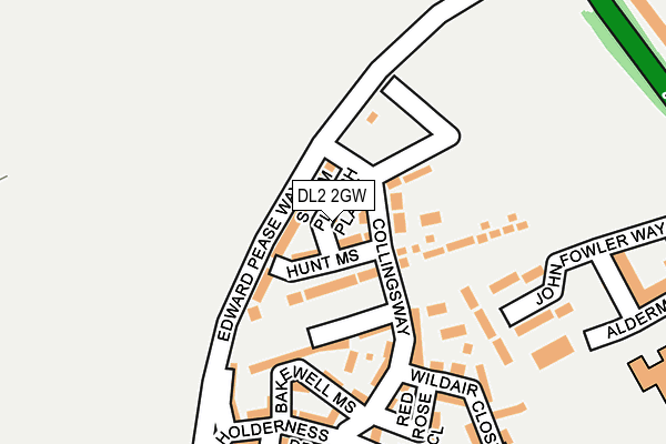 DL2 2GW map - OS OpenMap – Local (Ordnance Survey)