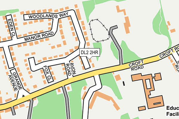 DL2 2HR map - OS OpenMap – Local (Ordnance Survey)