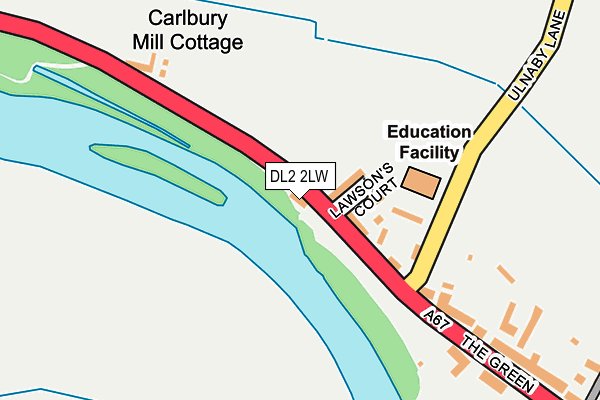DL2 2LW map - OS OpenMap – Local (Ordnance Survey)