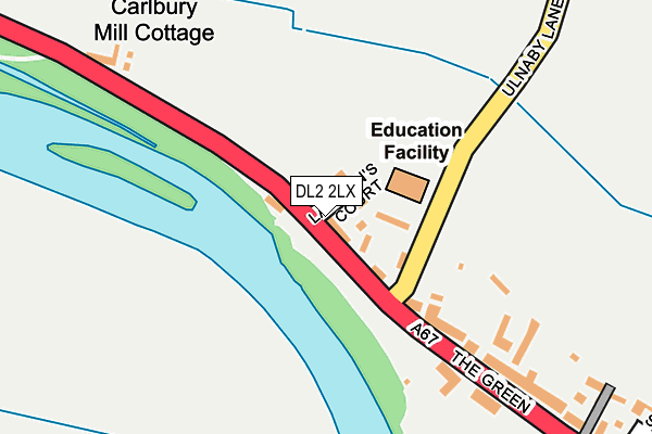 DL2 2LX map - OS OpenMap – Local (Ordnance Survey)