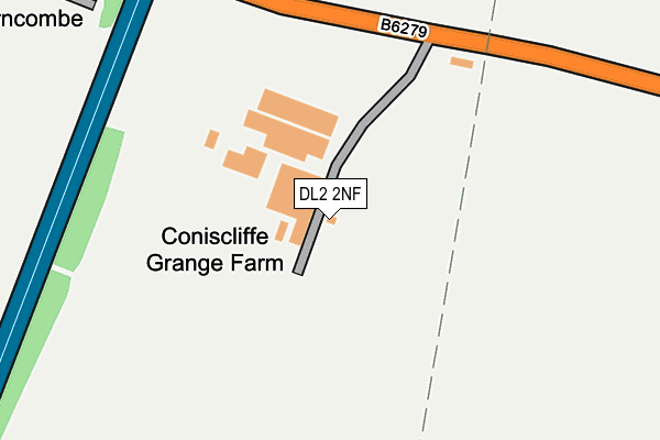 DL2 2NF map - OS OpenMap – Local (Ordnance Survey)