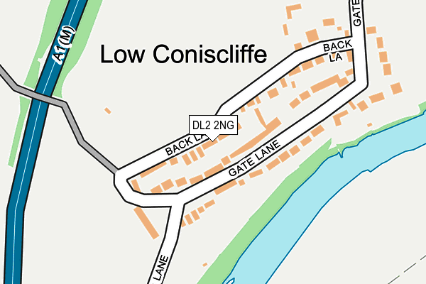 DL2 2NG map - OS OpenMap – Local (Ordnance Survey)