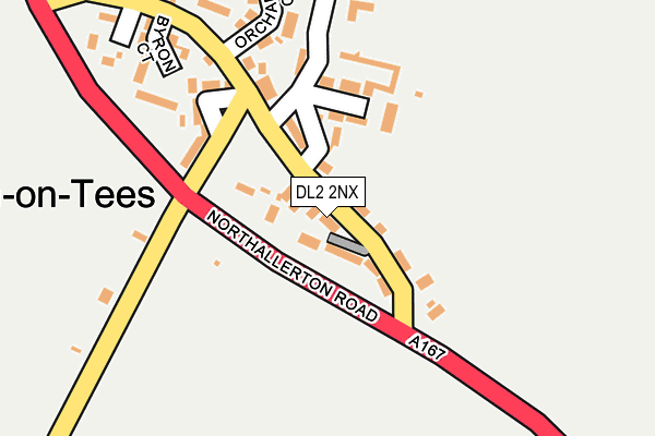 DL2 2NX map - OS OpenMap – Local (Ordnance Survey)