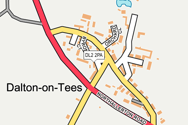 DL2 2PA map - OS OpenMap – Local (Ordnance Survey)