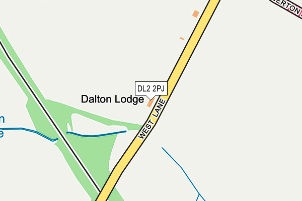 DL2 2PJ map - OS OpenMap – Local (Ordnance Survey)