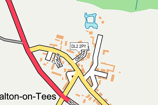 DL2 2PY map - OS OpenMap – Local (Ordnance Survey)