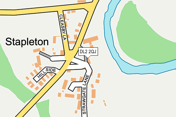 DL2 2QJ map - OS OpenMap – Local (Ordnance Survey)