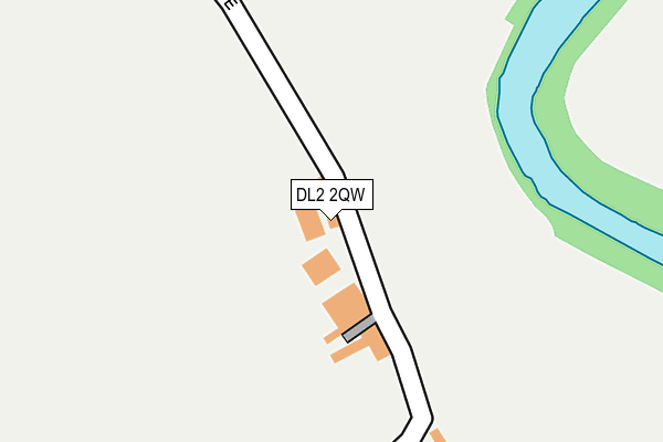 DL2 2QW map - OS OpenMap – Local (Ordnance Survey)