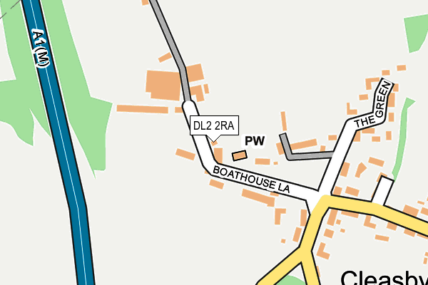 DL2 2RA map - OS OpenMap – Local (Ordnance Survey)