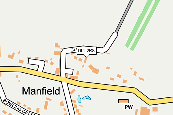 DL2 2RS map - OS OpenMap – Local (Ordnance Survey)