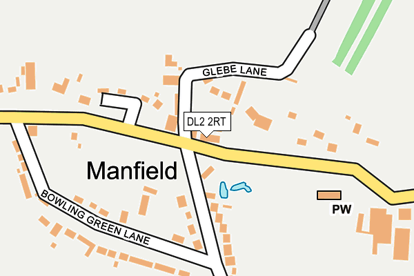 DL2 2RT map - OS OpenMap – Local (Ordnance Survey)