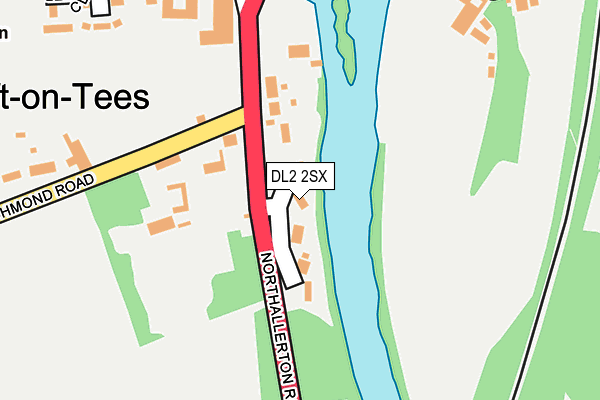 DL2 2SX map - OS OpenMap – Local (Ordnance Survey)