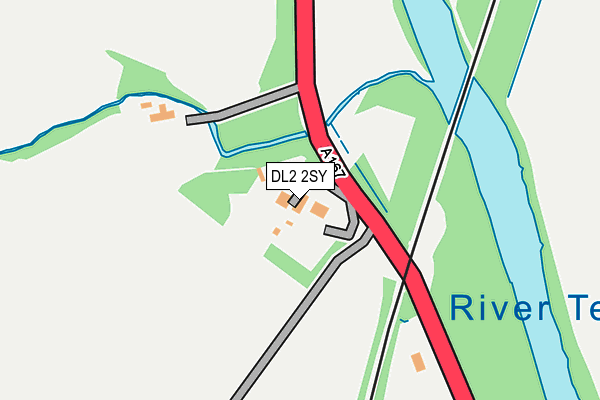 DL2 2SY map - OS OpenMap – Local (Ordnance Survey)