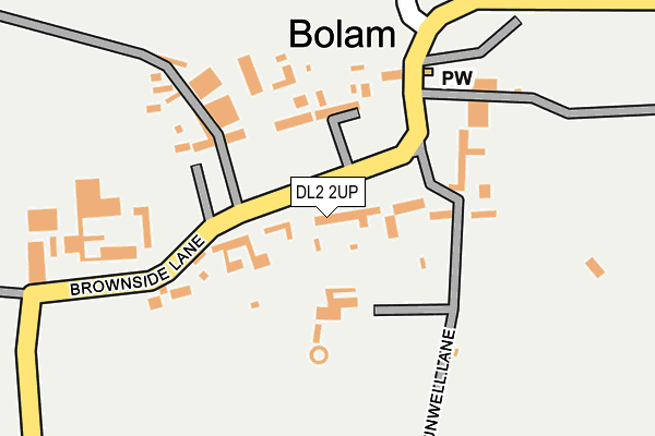 DL2 2UP map - OS OpenMap – Local (Ordnance Survey)