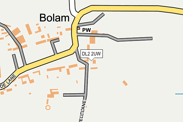 DL2 2UW map - OS OpenMap – Local (Ordnance Survey)
