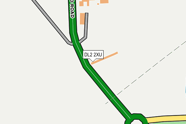 DL2 2XU map - OS OpenMap – Local (Ordnance Survey)