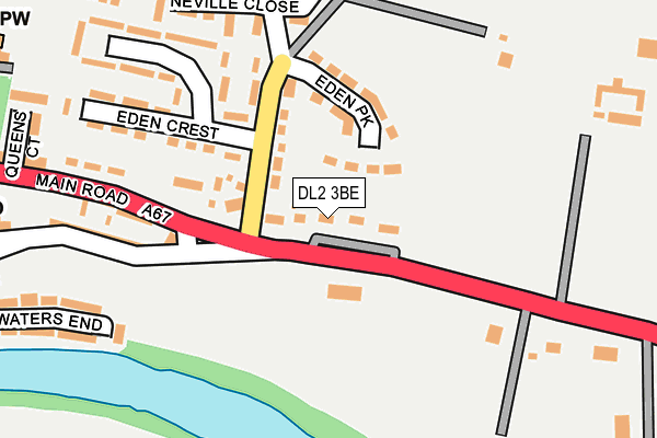 DL2 3BE map - OS OpenMap – Local (Ordnance Survey)