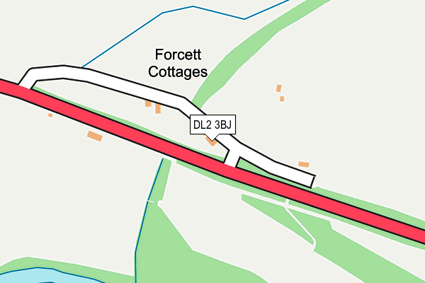 DL2 3BJ map - OS OpenMap – Local (Ordnance Survey)
