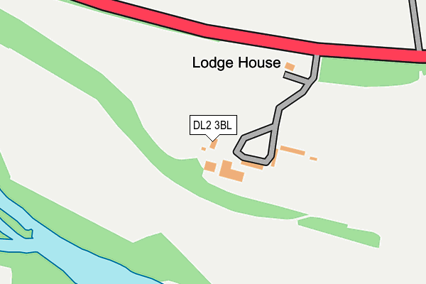 DL2 3BL map - OS OpenMap – Local (Ordnance Survey)