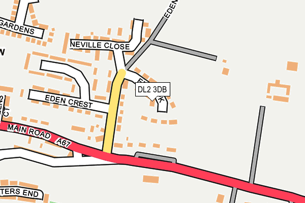 DL2 3DB map - OS OpenMap – Local (Ordnance Survey)