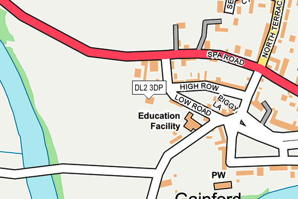 DL2 3DP map - OS OpenMap – Local (Ordnance Survey)