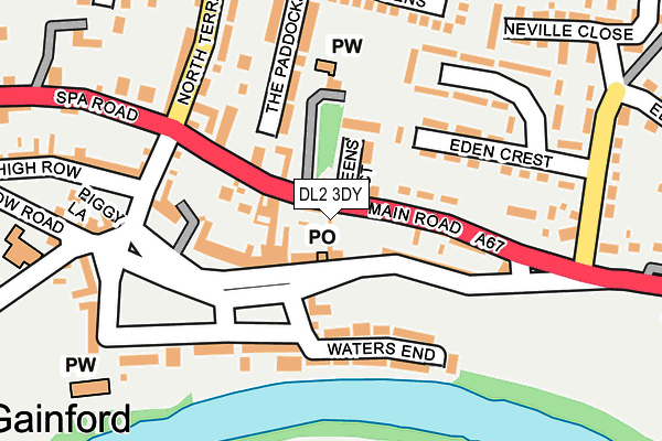 DL2 3DY map - OS OpenMap – Local (Ordnance Survey)