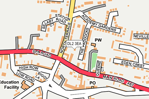 DL2 3EA map - OS OpenMap – Local (Ordnance Survey)