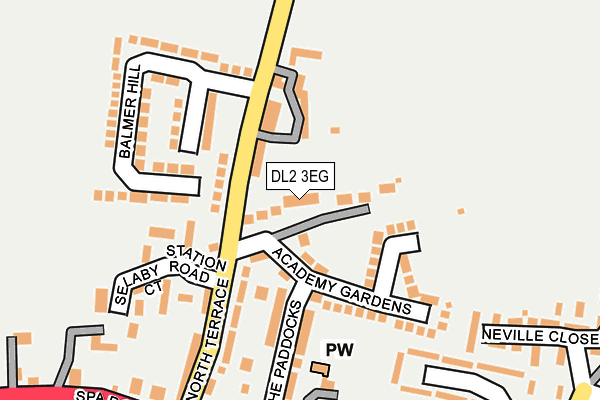 DL2 3EG map - OS OpenMap – Local (Ordnance Survey)