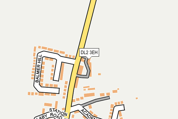 DL2 3EH map - OS OpenMap – Local (Ordnance Survey)