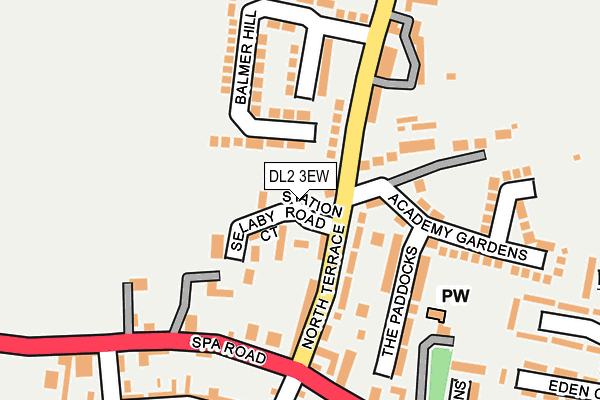 DL2 3EW map - OS OpenMap – Local (Ordnance Survey)