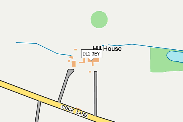 DL2 3EY map - OS OpenMap – Local (Ordnance Survey)