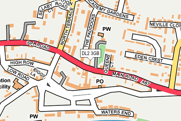 DL2 3GB map - OS OpenMap – Local (Ordnance Survey)