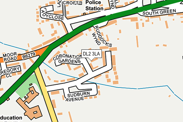 DL2 3LA map - OS OpenMap – Local (Ordnance Survey)