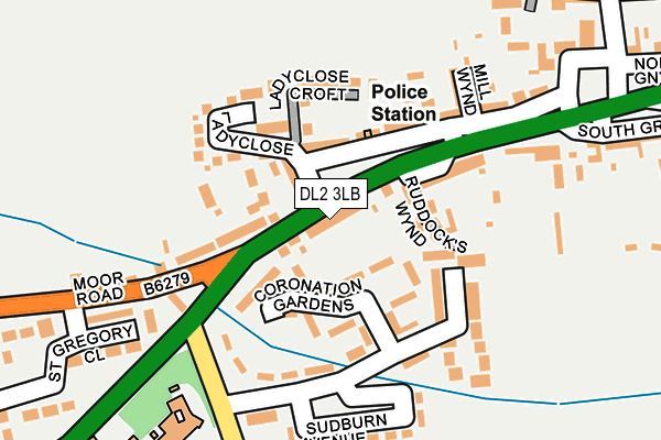 DL2 3LB map - OS OpenMap – Local (Ordnance Survey)