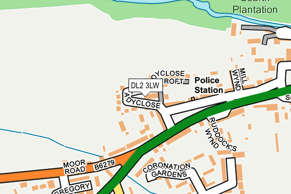 DL2 3LW map - OS OpenMap – Local (Ordnance Survey)