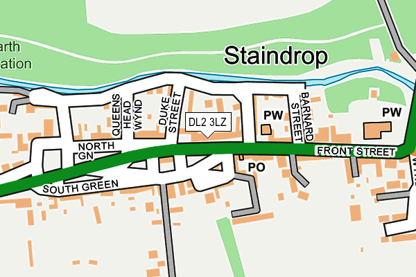 DL2 3LZ map - OS OpenMap – Local (Ordnance Survey)