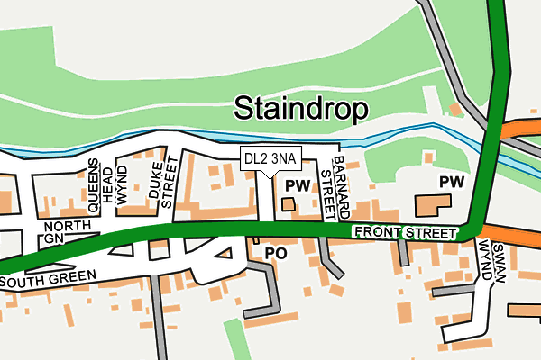 DL2 3NA map - OS OpenMap – Local (Ordnance Survey)