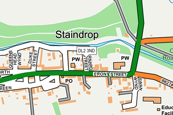 DL2 3ND map - OS OpenMap – Local (Ordnance Survey)