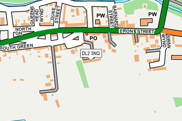 DL2 3NQ map - OS OpenMap – Local (Ordnance Survey)