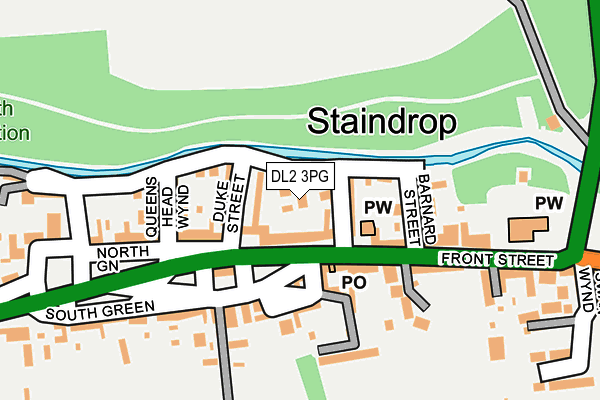 DL2 3PG map - OS OpenMap – Local (Ordnance Survey)